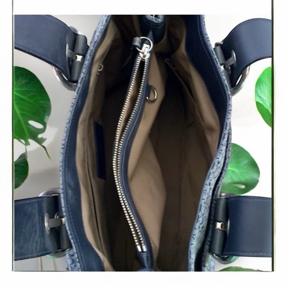 Coach Soho Vintage Bag - Navy Blue Coach Purse - Large Coach Bag - Picture 3 of 8